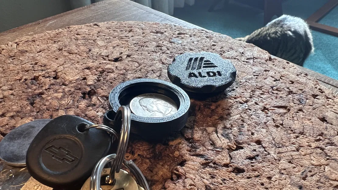 Móc khóa giữ xu Aldi "Quarter Keeper" tiện dụng - Image 1