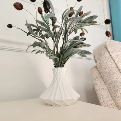 Bình Hoa Hiện Đại Cross Hatch (Không Cần Supports)