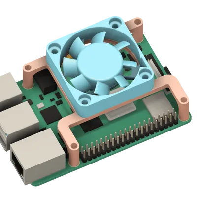 Pát gắn quạt 4010 cho BTT SKR Pico / RPi