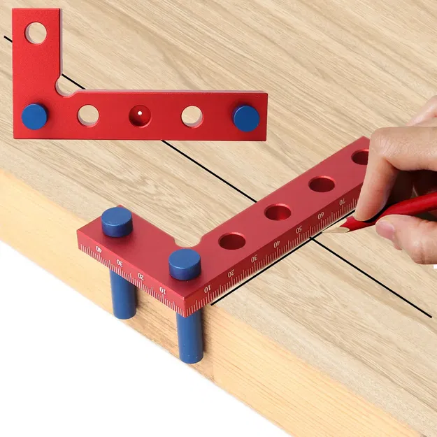 Thước Kẻ Vuông Đa Năng: Dụng Cụ Đánh Dấu Tâm và Cạnh Chính Xác - Image 3