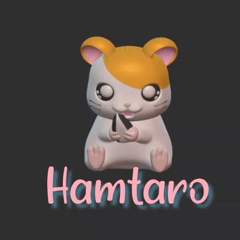 Hamtaro – mô hình hamster dễ thương để in 3D - Thumbnail 1