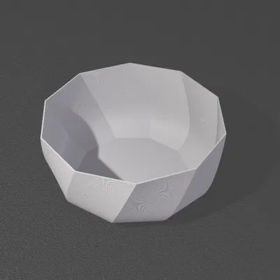Tô xoắn Low Poly - Vật trang trí và đựng đồ độc đáo