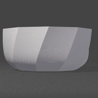 Tô xoắn Low Poly - Vật trang trí và đựng đồ độc đáo