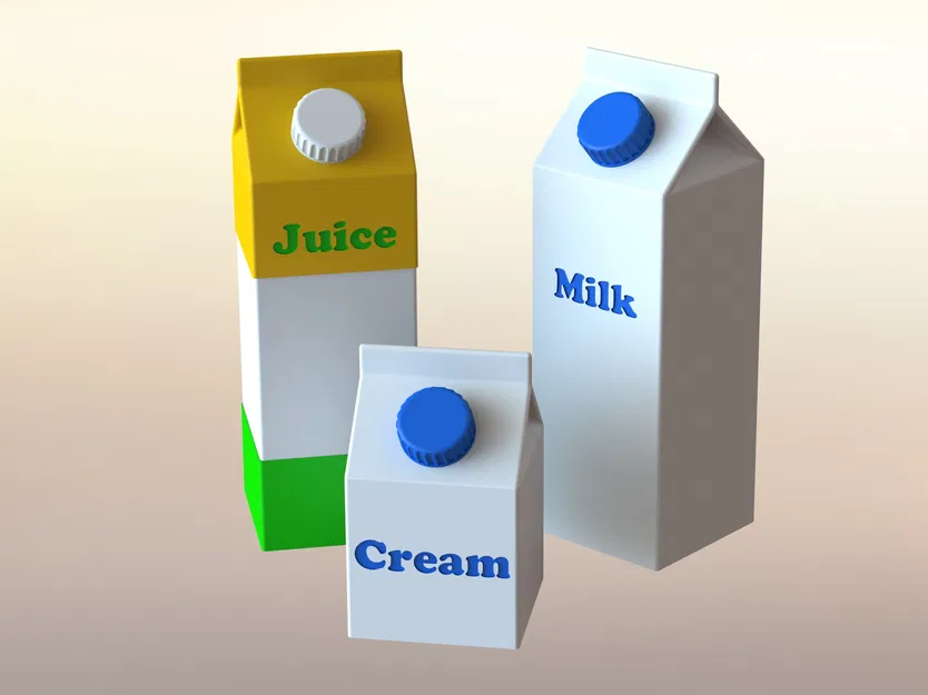 Hộp Sữa/Kem/Nước Ép Mini (Mini Milk/Cream/Juice Carton) - Image 2