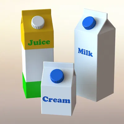 Hộp Sữa/Kem/Nước Ép Mini (Mini Milk/Cream/Juice Carton)
