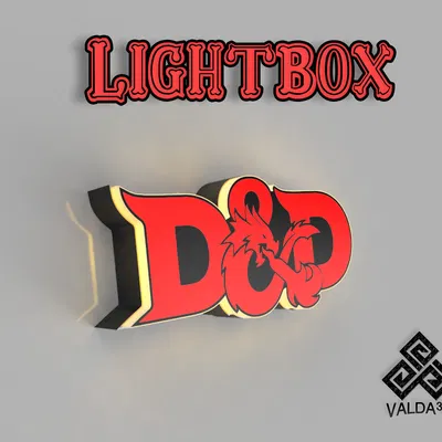 Lightbox Dungeons and Dragons - Đèn LED (D&D Logo)