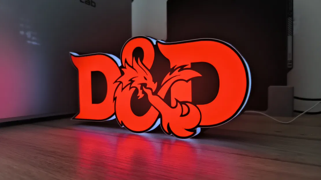 Lightbox Dungeons and Dragons - Đèn LED (D&D Logo) - Image 2