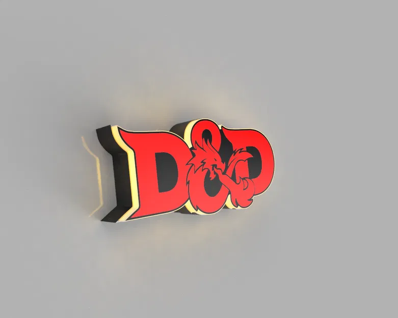 Lightbox Dungeons and Dragons - Đèn LED (D&D Logo) - Image 3