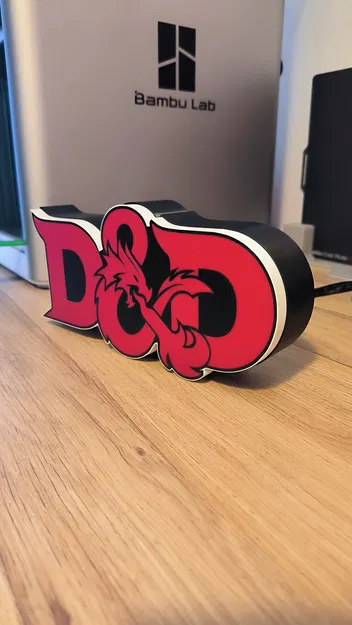 Lightbox Dungeons and Dragons - Đèn LED (D&D Logo) - Image 6