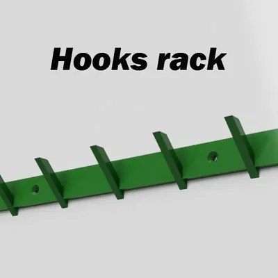 Thanh móc treo tường (Hooks rack, wall mounted)