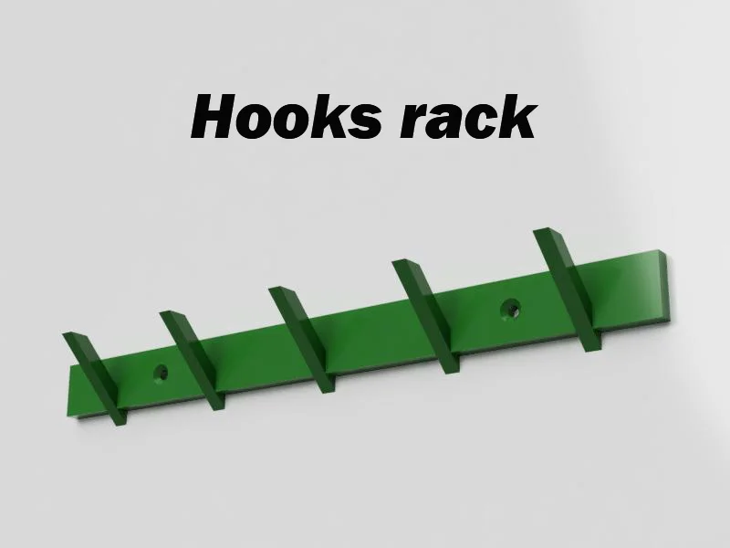 Thanh móc treo tường (Hooks rack, wall mounted)