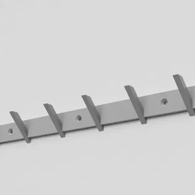 Thanh móc treo tường (Hooks rack, wall mounted)