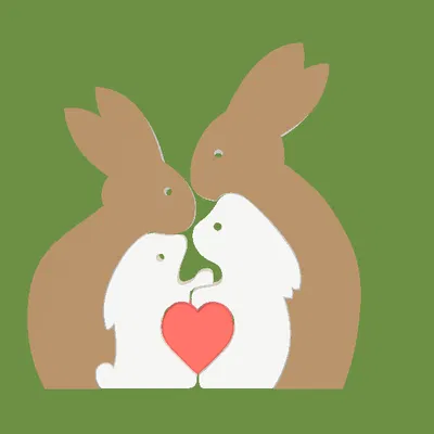 Mô Hình Gia Đình Thỏ 3D - Quà Tặng Lễ Phục Sinh Ấm Áp