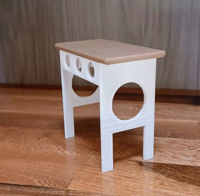 Bàn học mini cho búp bê Barbie - Mô hình in 3D - Image 3