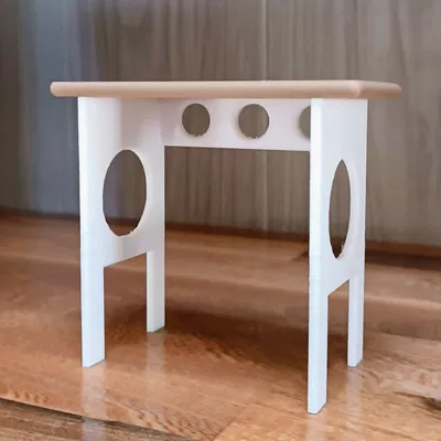 Bàn học mini cho búp bê Barbie - Mô hình in 3D