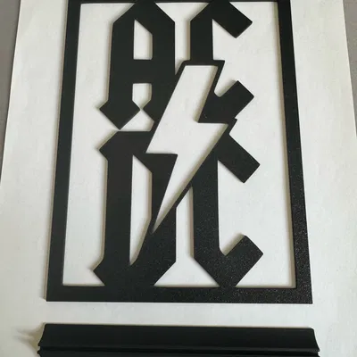 Mô Hình "ACDC" Trang Trí Tường Phong Cách Rock