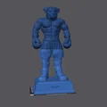 Tượng chó Rottweiler đeo găng tay boxing (High-Polygon, STL tách phần/khổ lớn) - Thumbnail 3