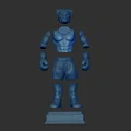 Tượng chó Rottweiler đeo găng tay boxing (High-Polygon, STL tách phần/khổ lớn) - Thumbnail 5