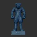 Tượng chó Rottweiler đeo găng tay boxing (High-Polygon, STL tách phần/khổ lớn) - Thumbnail 18