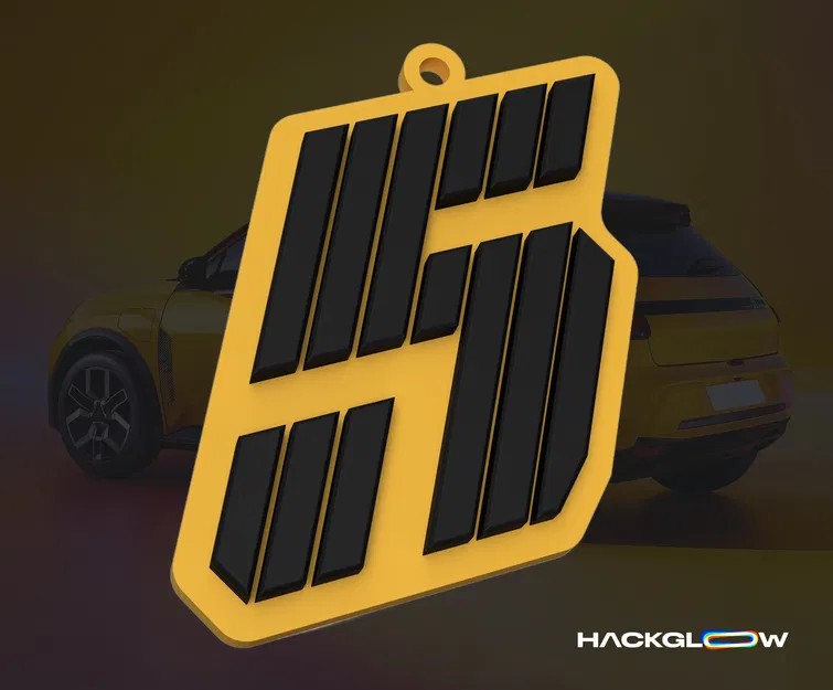 Móc Khóa Logo Renault 5 E-TECH Mới - Phụ Kiện Độc Đáo - Image 1