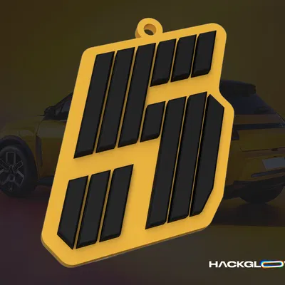 Móc Khóa Logo Renault 5 E-TECH Mới - Phụ Kiện Độc Đáo