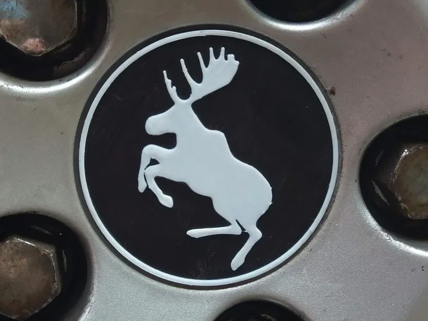 Nắp chụp moay-ơ bánh xe Volvo Prancing Moose - Image 1