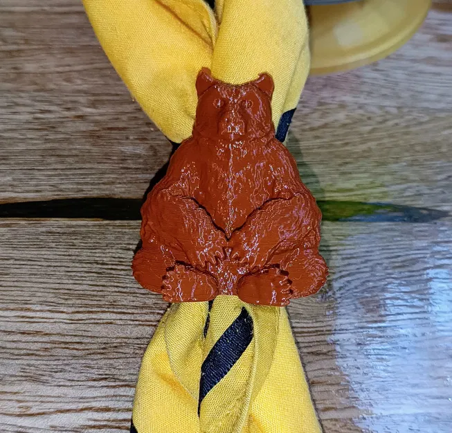 Woggle Gấu Ngồi 3D - Phụ Kiện Khăn Quàng Hướng Đạo Sinh - Image 1