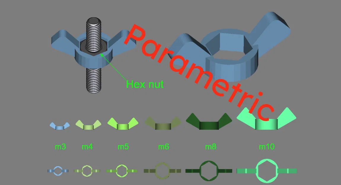 Đai ốc cánh tùy chỉnh mọi kích cỡ ren (Metric & Imperial) - Image 1