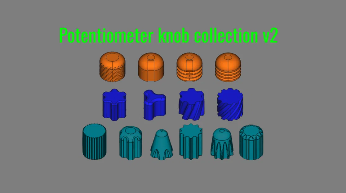 Núm Vặn Chiết Áp DIY Đa Dạng Mẫu Mã - Bộ Sưu Tập V2 - Image 1