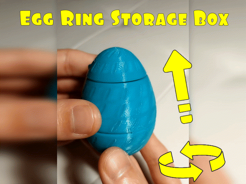 Hộp Cất Nhẫn Trứng Phục Sinh Xoay Mở (Fidget Twist Open Egg Ring Storage Box)