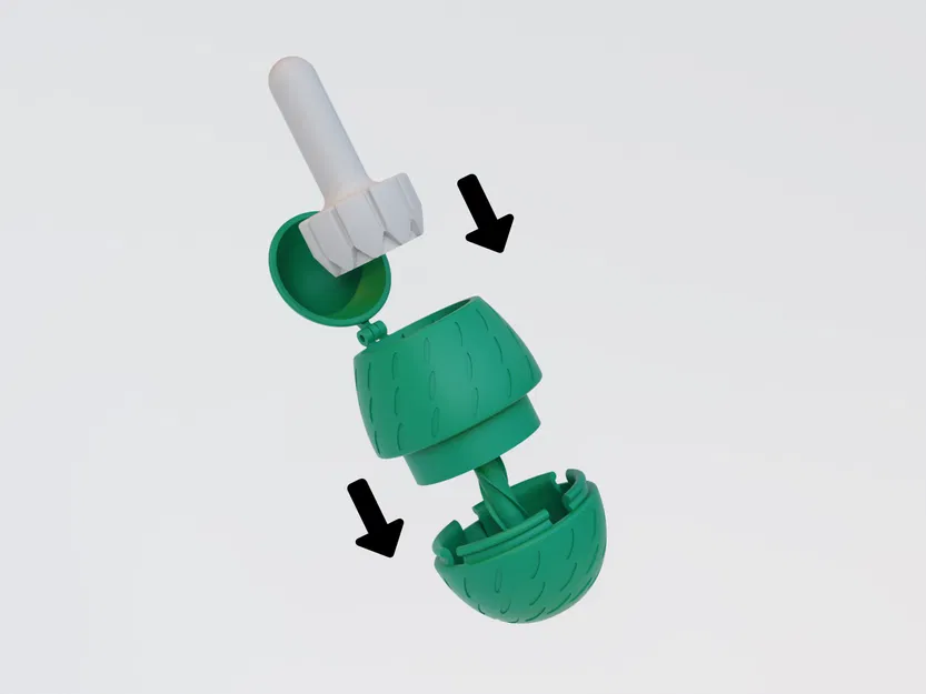 Hộp Cất Nhẫn Trứng Phục Sinh Xoay Mở (Fidget Twist Open Egg Ring Storage Box) - Image 3