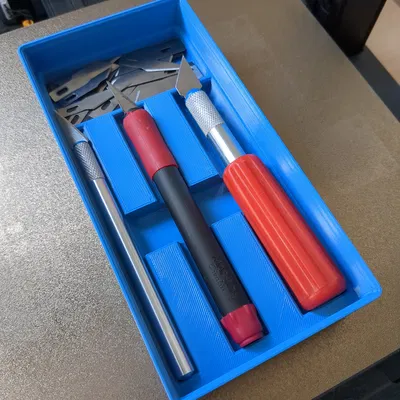 Khay Đựng Dao X-Acto Gridfinity 4x2 Chuyên Nghiệp