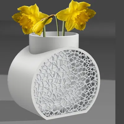 Bình hoa Voronoi 3D - Chậu hoa trang trí nghệ thuật