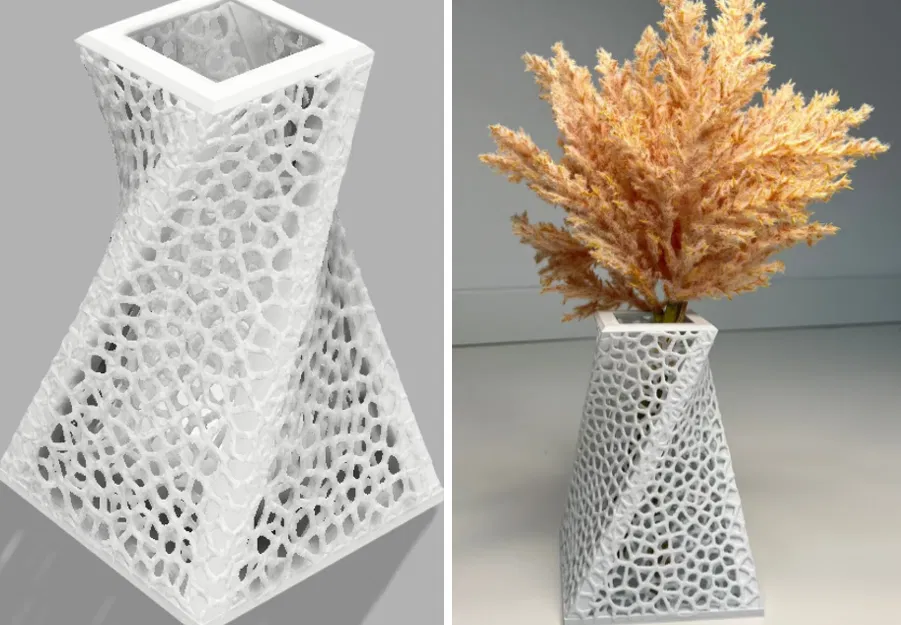 Bình hoa Voronoi Spiral - Image 1