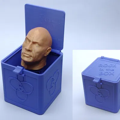 Rock-in-the-Box (Jack-in-the-Box The Rock) - Mẫu print-in-place