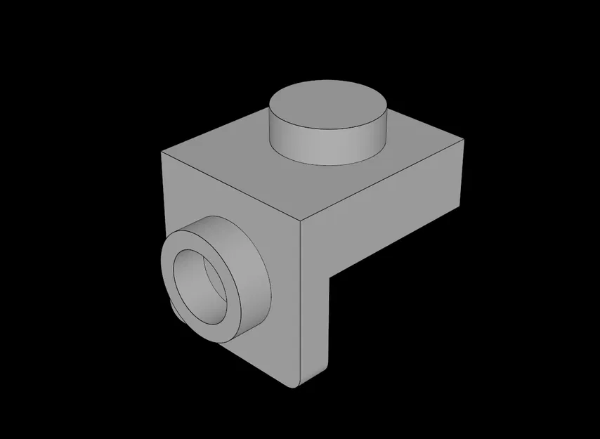 LEGO tương thích (36841.dat) Bracket 1 x 1 - 1 x 1 Down - Image 1