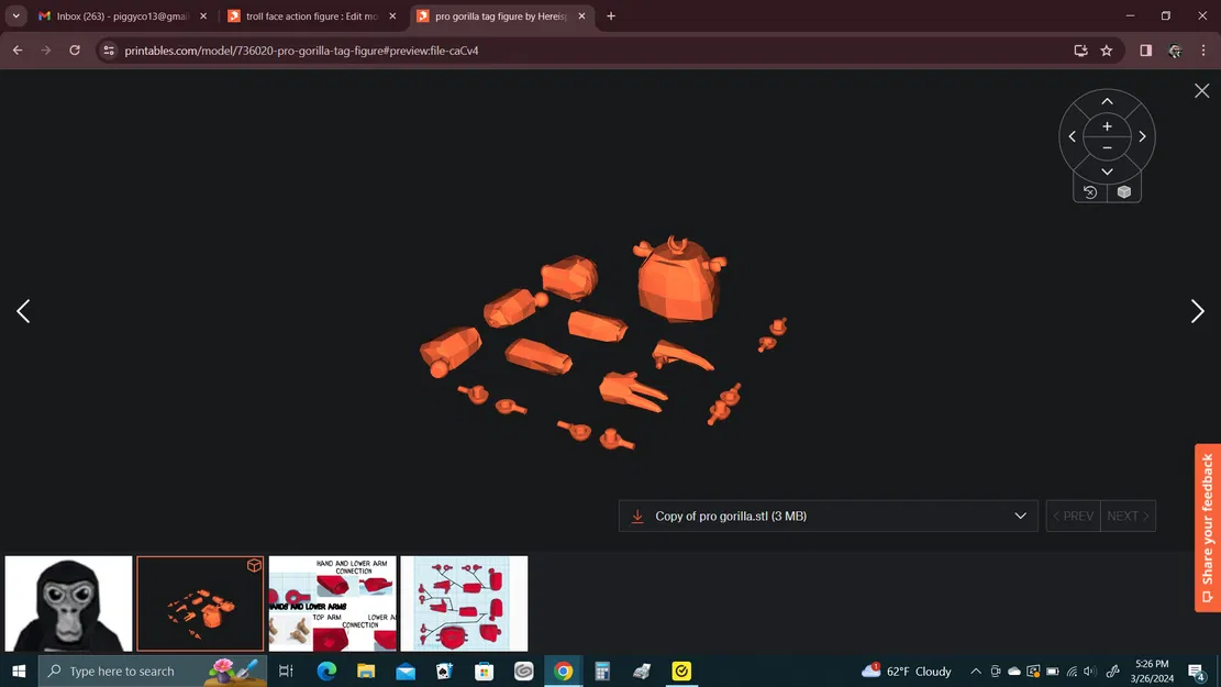 Mô hình pro gorilla tag figure - Image 1