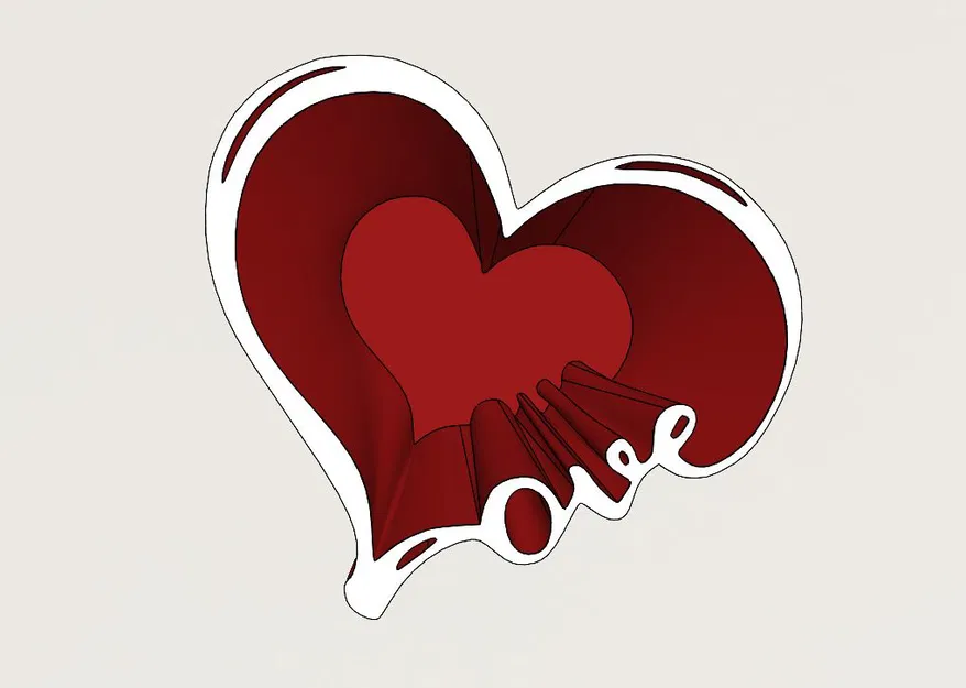 Âu Trái Tim Love - Quà Tặng 3D Độc Đáo - Image 4