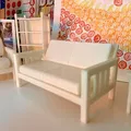 Sofa/Loveseat Mission/Craftsman tỉ lệ 1:12 - Thumbnail 1