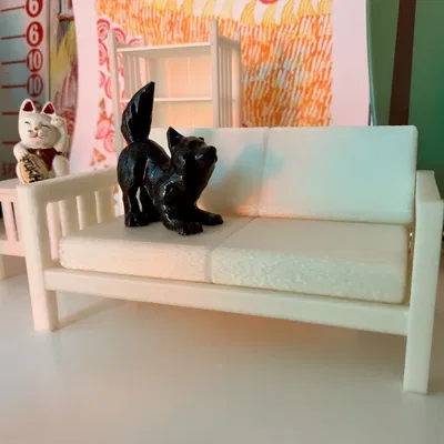 Sofa/Loveseat Mission/Craftsman tỉ lệ 1:12