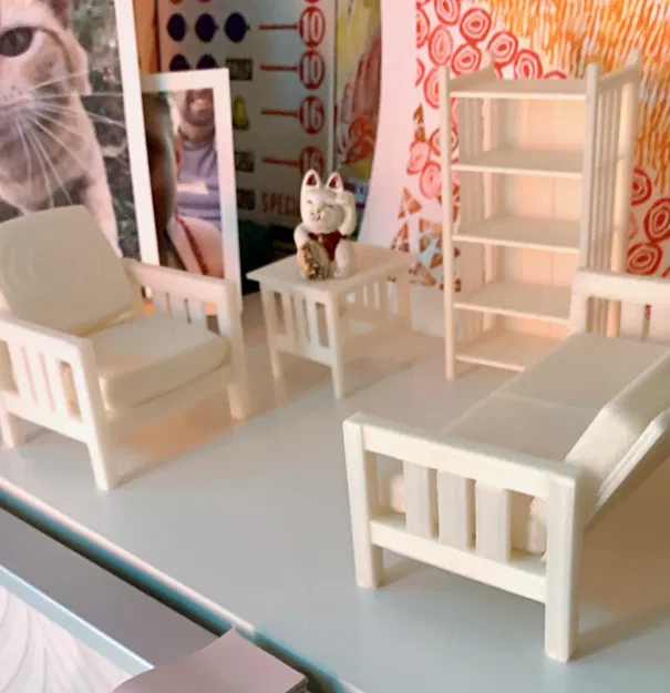 Sofa/Loveseat Mission/Craftsman tỉ lệ 1:12 - Image 3