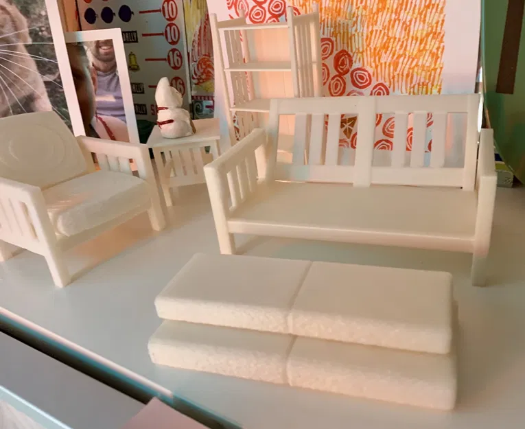 Sofa/Loveseat Mission/Craftsman tỉ lệ 1:12 - Image 4