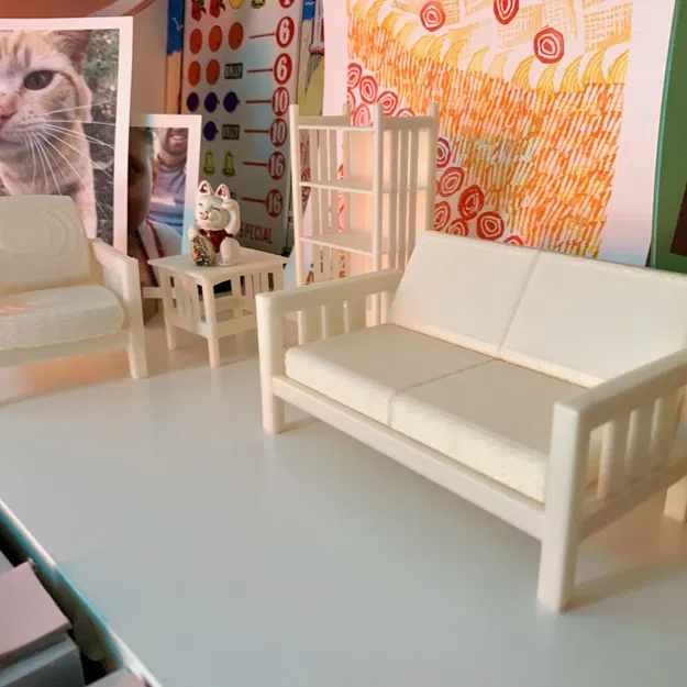 Sofa/Loveseat Mission/Craftsman tỉ lệ 1:12 - Image 7