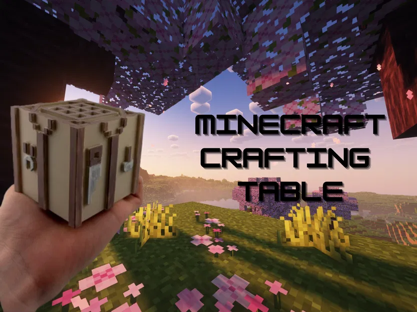 Mô Hình Bàn Chế Tạo Minecraft 3D Sắc Nét - Image 1