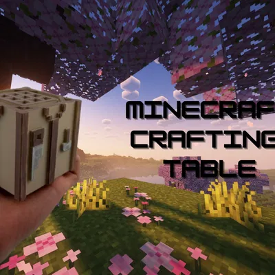 Mô Hình Bàn Chế Tạo Minecraft 3D Sắc Nét
