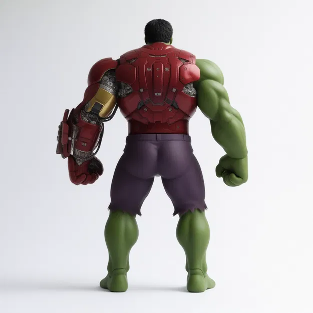 Mô Hình Hulk Mặc Giáp Iron Man 3D - Image 1