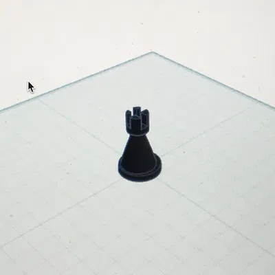 Xe Cờ Vua (Rook) In 3D Đơn Giản