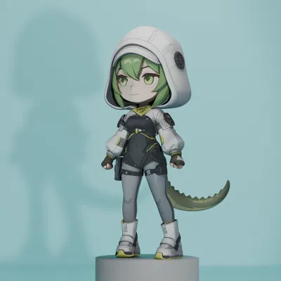 Mô Hình Chibi Fluorite Arknights Endfield - Tải STL In 3D
