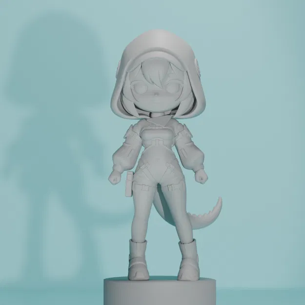 Mô Hình Chibi Fluorite Arknights Endfield - Tải STL In 3D - Image 3