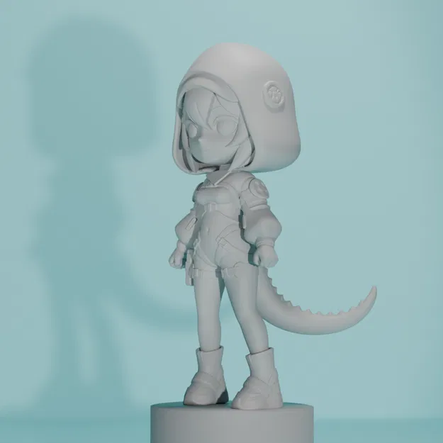 Mô Hình Chibi Fluorite Arknights Endfield - Tải STL In 3D - Image 6